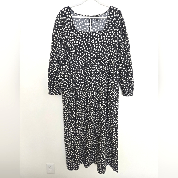Who What Wear Polka Dot Maxi Dress With Pockets | Size Large - Picture 1 of 6